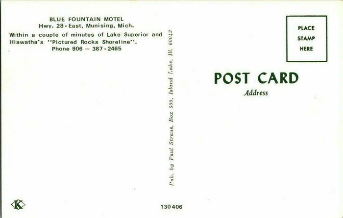 Blue Fountain Motel - Old Postcard